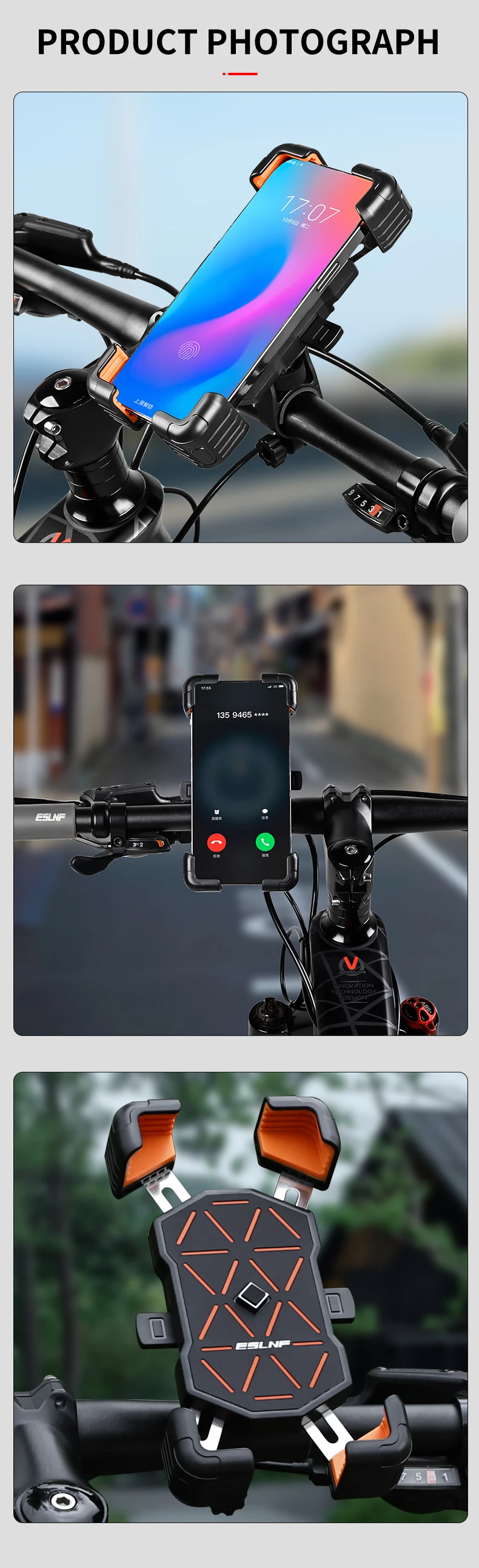 Vue complète du produit : support de téléphone
