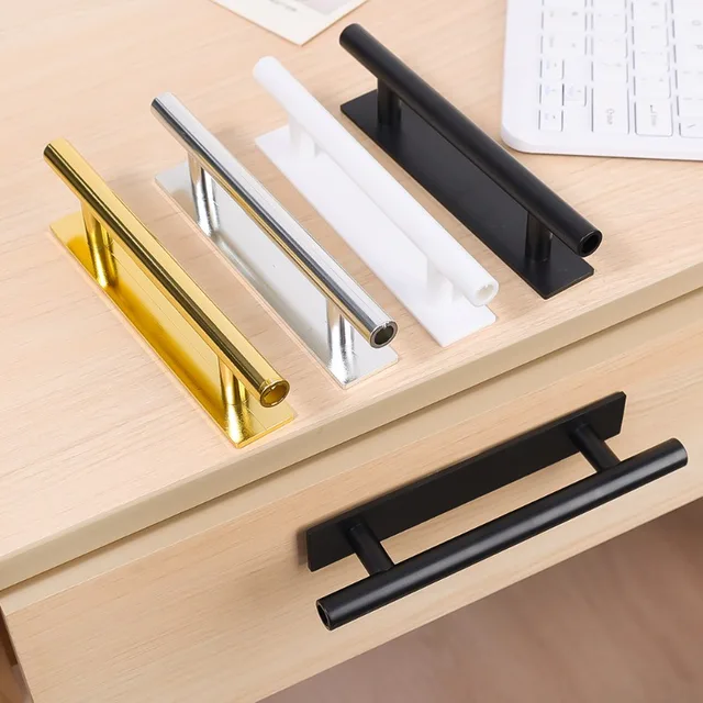 4/1 pcs self-adhesive handles for mobile doors cabinets without drilling drawers knobs cabinet auxiliary handles accessories Hardware 2
