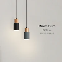 Lustre minimaliste chambre lampe de chevet moderne nordique Restaurant simple tête petit lustre comptoir de Bar petit lustre 2