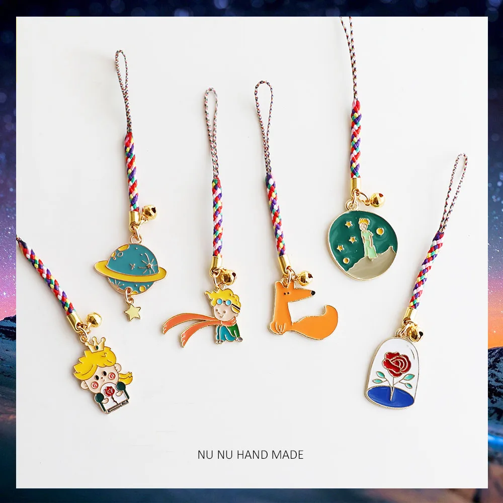 Trendy The Little Prince Rose Lanyard Keychain Phone Charm Student Charms  Couple Decoration Fans Souvenirs Mobile Fox Pendant| | - AliExpress