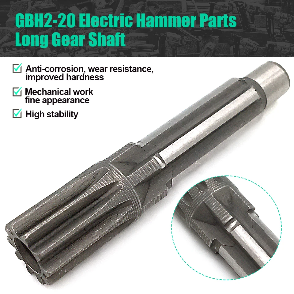 

Заменить на Bosch GBH2-20 GBH 2-20 вал, запасные части Gear Rotary Hammer, высокопрочные аксессуары для электроинструментов, хорошая скорость