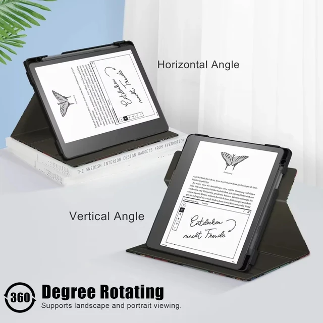 프리미엄 스타일과 기능성을 결합한 킨들 스크라이브용 360 회전 케이스