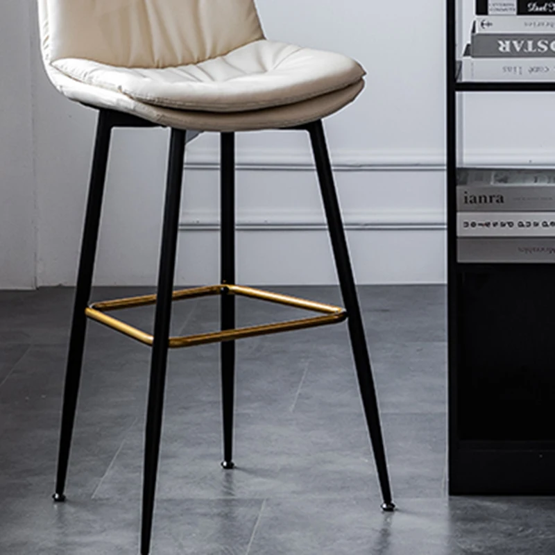 Reception Desk Metal Bar Chair Square Leg Round Waterproof High Table Bar Stool Barstool Kitchen Island Taburete Alto Furniture