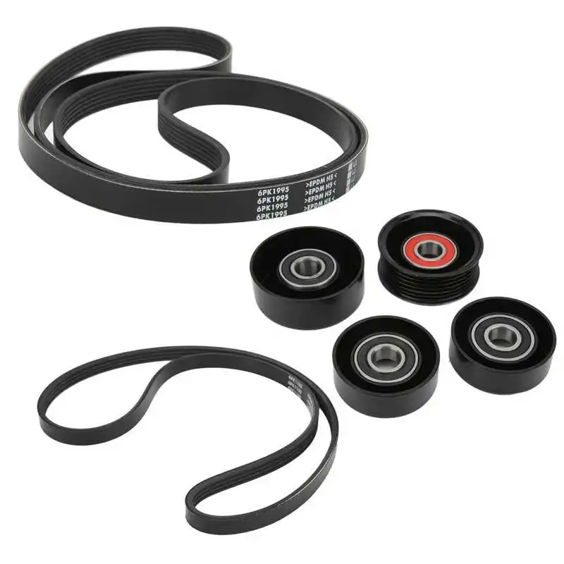 Fye337042 Belt Idler Pulley Kit Low Noise Tensioner Drive Belt Kit For