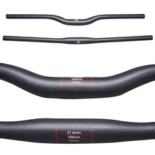 

Cycling Parts Matte 3K Carbon Fiber Bike MTB Handlebar Mountain Bicycle Flat or Rise Handlebars Stem Diameter 31.8mm