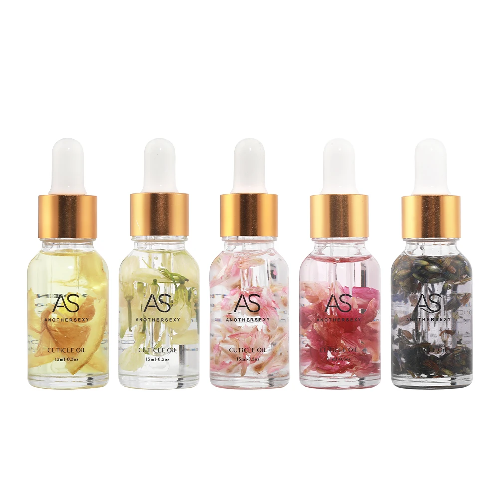 15ML Dried Flower Nail Care Oil Nourish Restore Damaged Nails Vitamin Soften Moisturizes Strength nail care oil