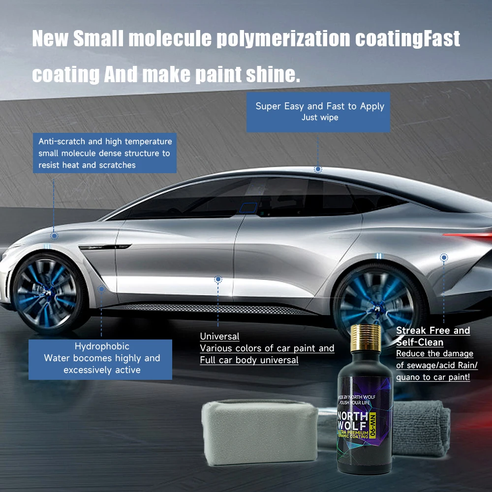 DETAILING 50ML Graphene Ceramic Coating Hydrophobic Paint Protection Car ultrapremium Coating Scratch Resistance
