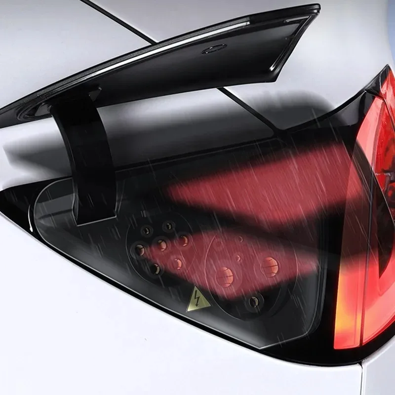 Charging Port Protection Cover Transparent for Tesla Model 3 Y Outdoor Rain Protection Dust Cover Rain Cover Accessories