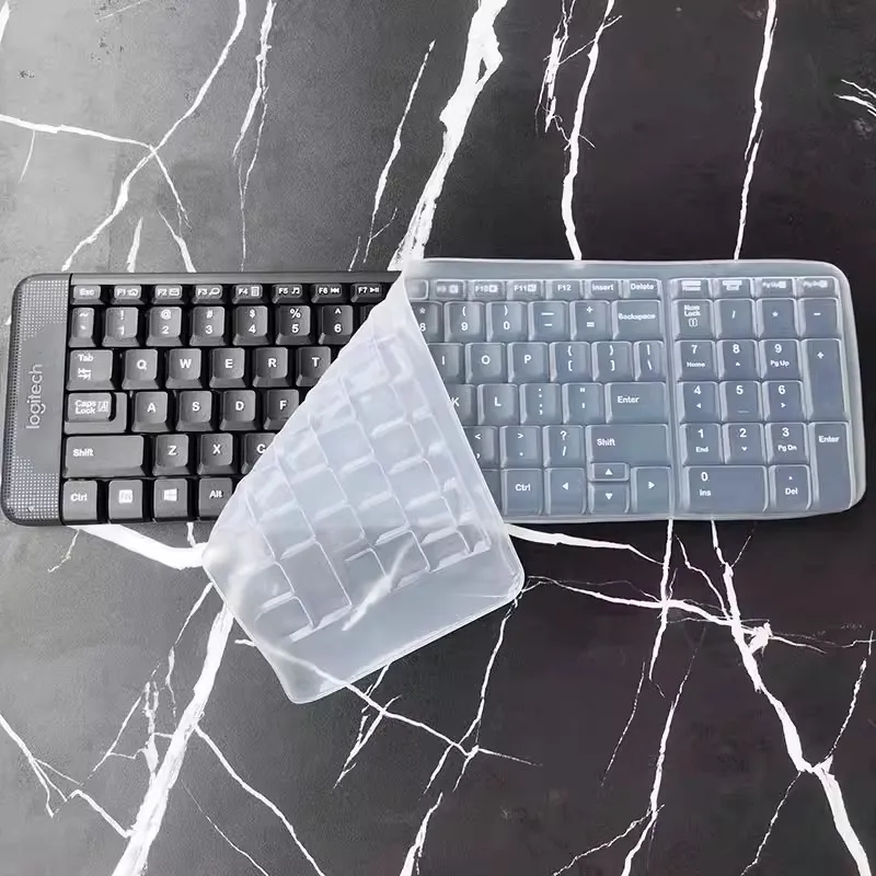방수 실리콘 데스크탑 키보드 커버, 보호대 스킨, 로지텍 MK215, K230, 로지텍 K220, MK220