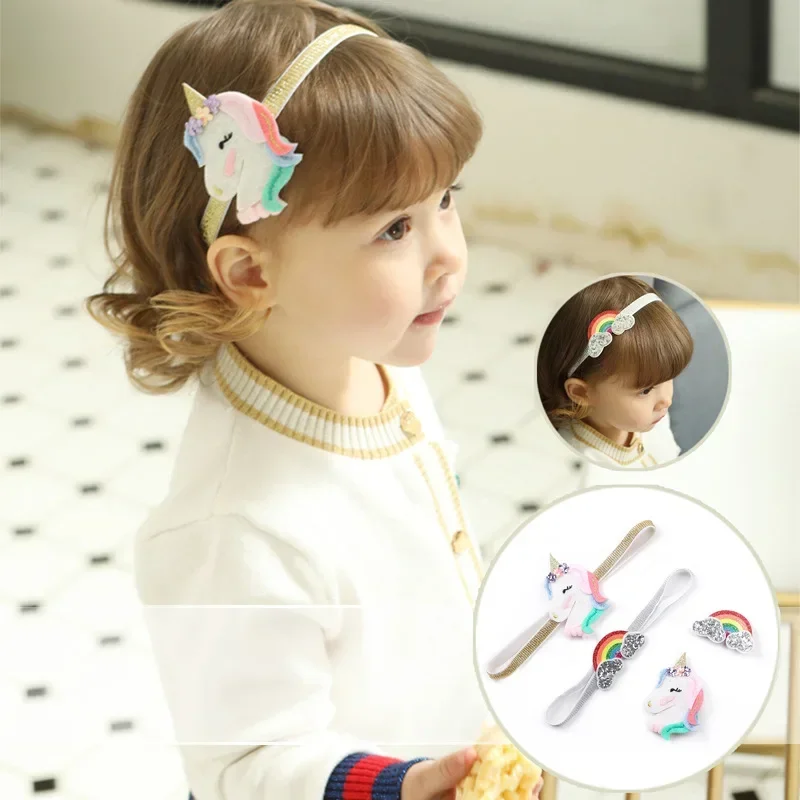 

Hair Bandage Headband Turban Children Newborn Kids Headwear Baby Girl Accessories Bowknot Unicorn Gift Hairpin Clip Swan Rainbow