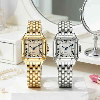 Light Luxury Women Quartz Watch Stainless Steel Ladies Business Wristwatch Fashion Waterproof Female Clock Bracelet Watch