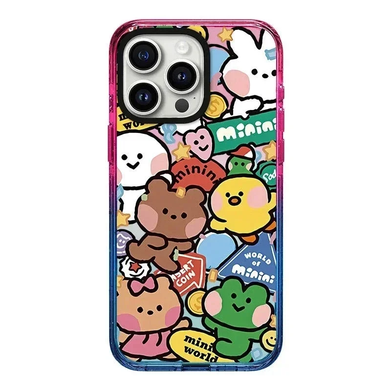 

Animal Friend 2.0 Acrylic Colorful Border iPhone 11 12 13 15 14 Pro Max Protective Case, Fits iPhone 15 Pro Max