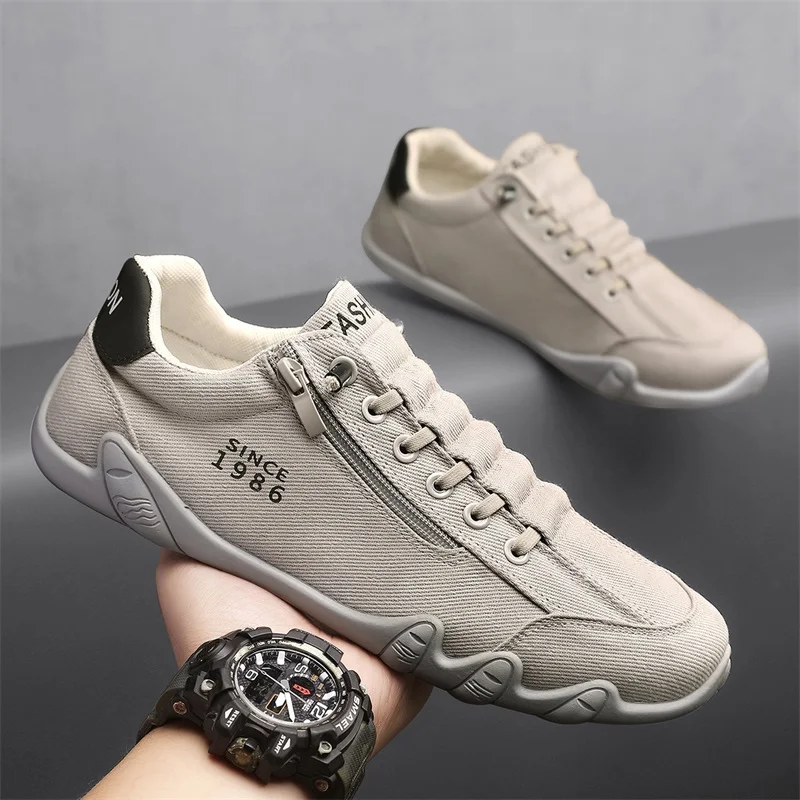 Canvas Shoes Men Spring Designer Sports Soft Sole Breathable Casual Shoes Luxurious Trendy Casual Driving Shoes for Lazy People 3