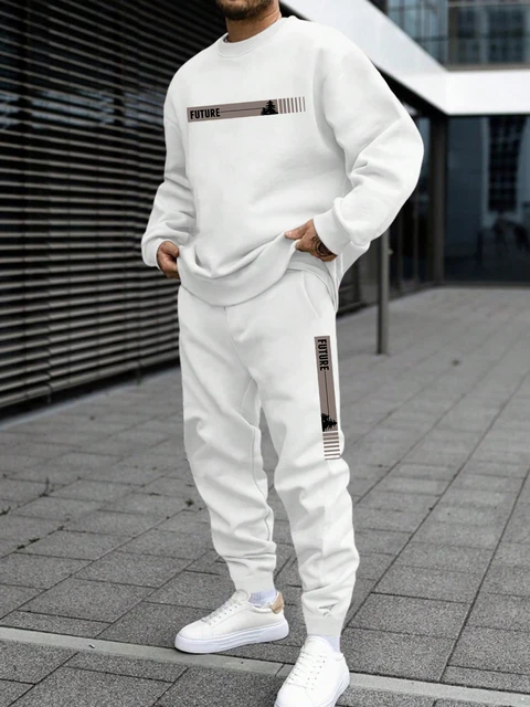 Men S Autumn And Winter Set With Future Print Casual Long Sleeve Pants Two Pieces Suit.jpg