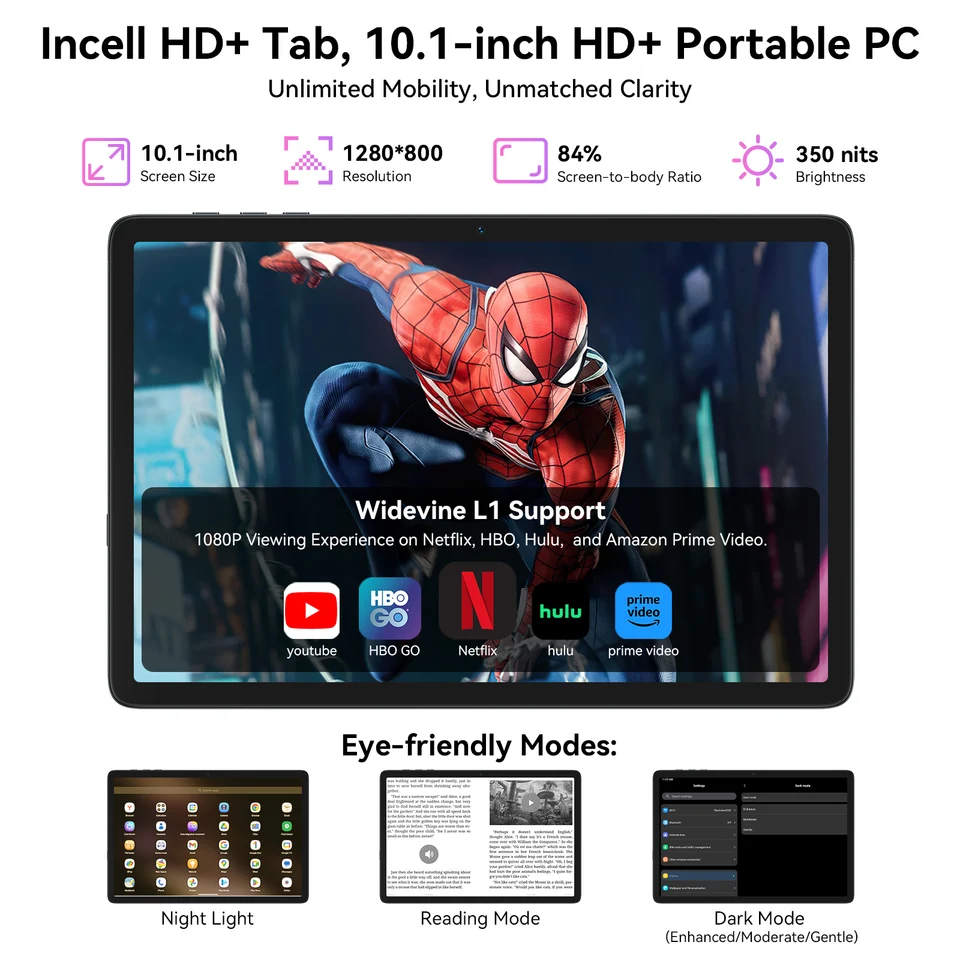 Tablet TABWEE T20 com teclado - Android 15 Tablet PC de 10