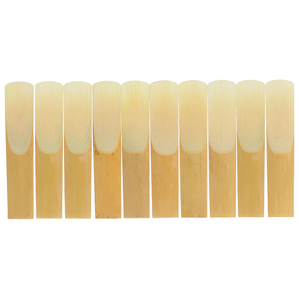 Bamboo Reeds for Bb Tenor Saxophone Sax Accessories 10-pack Pieces Strength 1.5 and 3.0