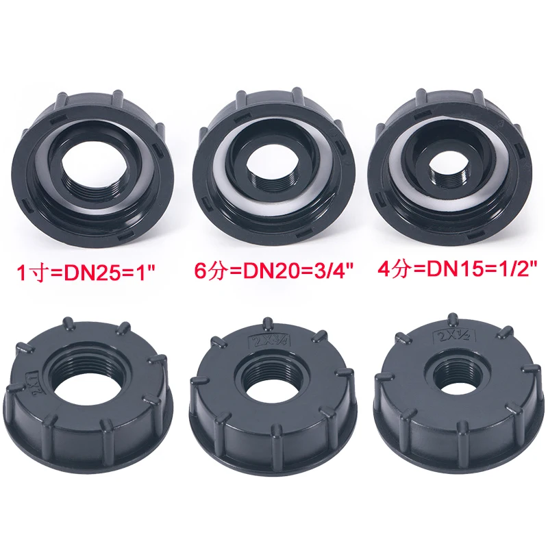 1/2 "3/4" 1 "S60*6 Ibc Ton Bucket Connector Adattatore Per Serbatoio Accessori Per Adattatore Per Rubinetto In Plastica Tubo Da Giardino Ton Accessori