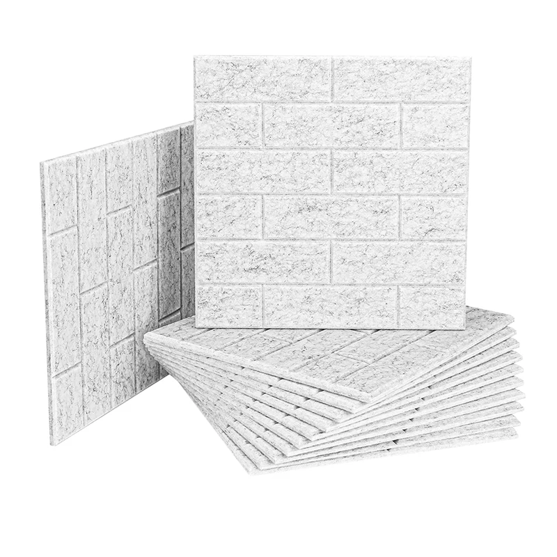 

12 Pack Acoustic Panels 12X12X0.4Inch Acoustic Absorption Panel, Beveled Edge Tiles Soundproofing Insulation Padding