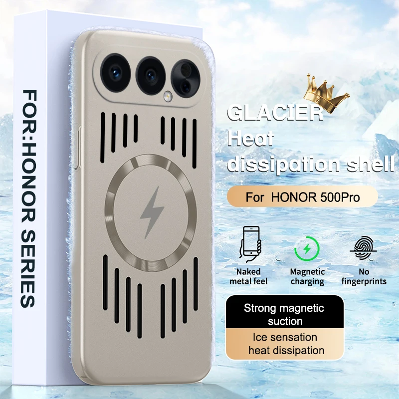 Magnetic Wireless Charging Phone Case with Perforated Heat Dissipation and Shockproof Bumper Design