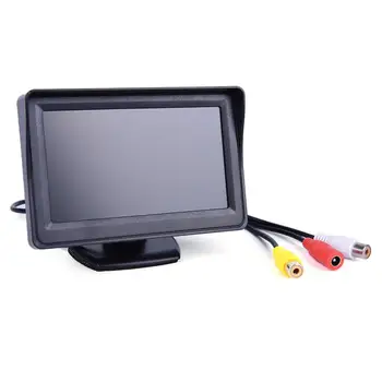 Tft LCD 디지털 디스플레이 양방향 입력 차양 모니터, 역방향 카메라용 HD 자동차 모니터, 4.3 인치 화면