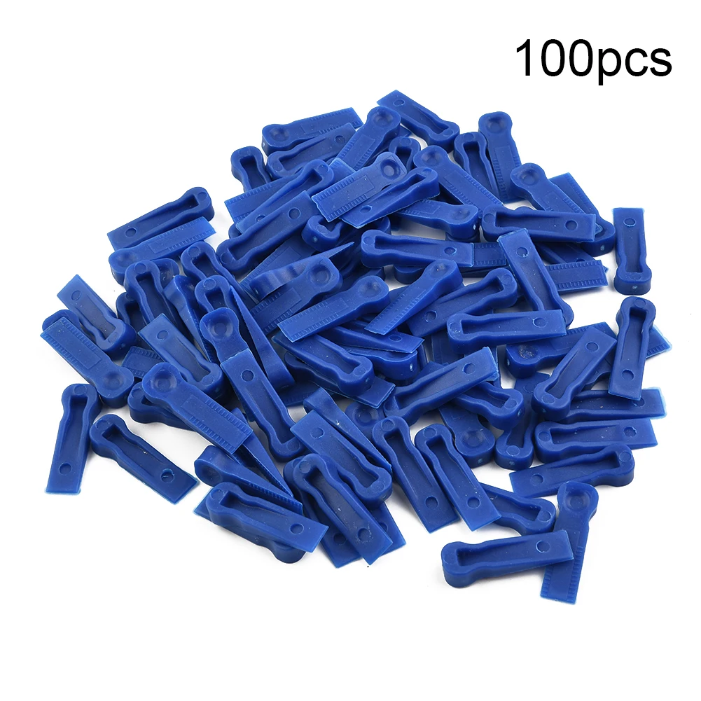 

100Pcs Plastic Tile Spacers Reusable Positioning Clips Wall Flooring Red Leveler Wall Tile Leveling System Laying Tiling Tool