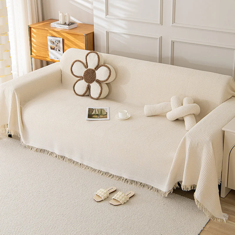 Thicken Chenille Sofa Covers Thicken Chenille Blanket Summer Couch Non Slip Blanket Office Nap Sofa Blanket Shawl Cushion 4