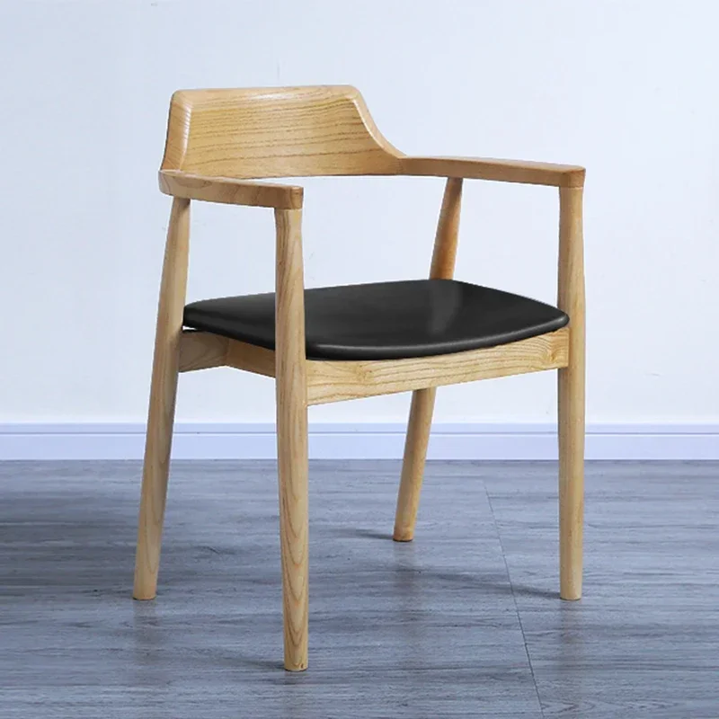 

Wooden Armchair Dining Chair Nordic Lounge Makeup Modern Adult Advanced Chair Design Office Sillasn Homes Furniture MR50DC