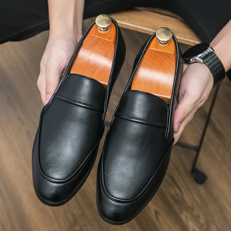 Fashionable New Men Lefu Shoes Black One Step Outdoor Lightweight Tassel Shoes Office Business Casual Shoes Size 38-46 Men Shoes