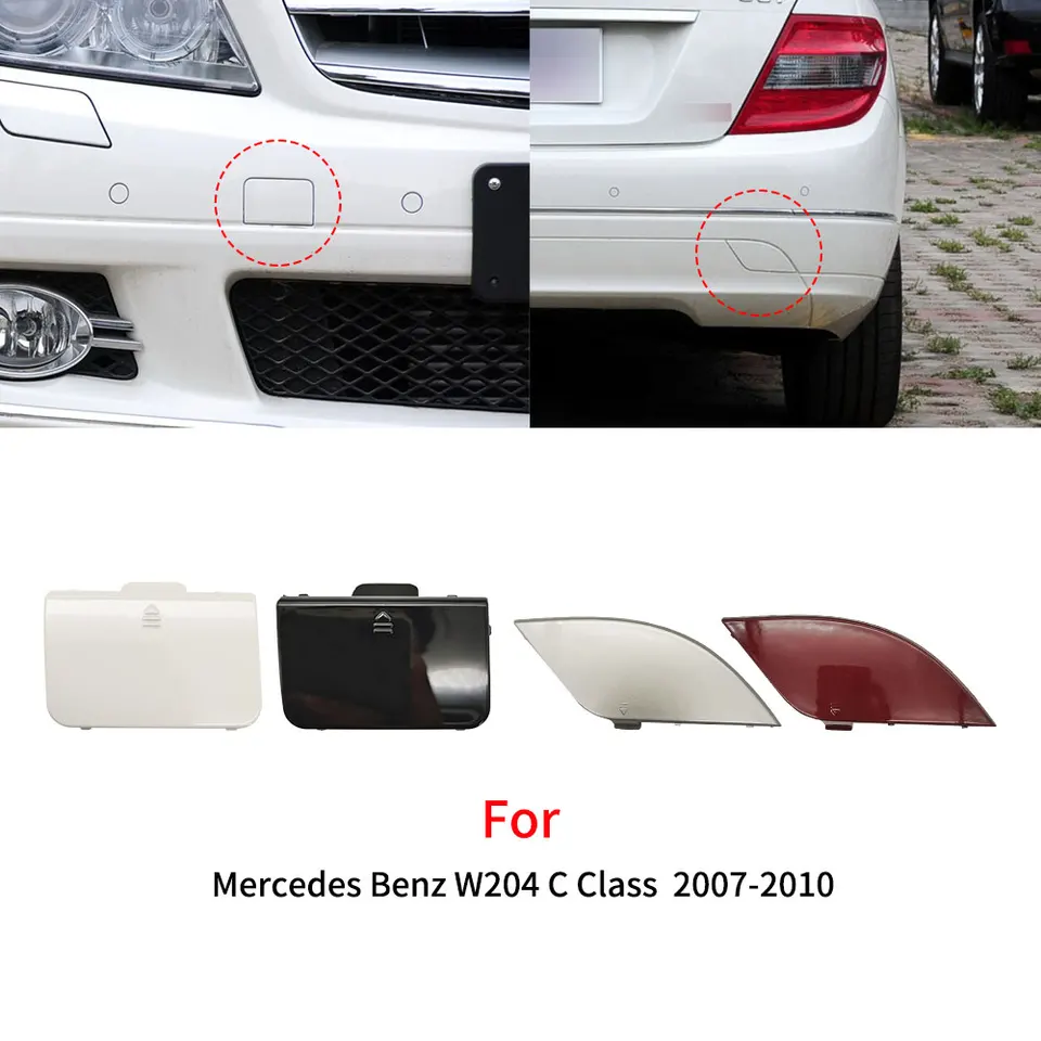 Para Merced W204 Tapa De Cubierta De Gancho De Remolque De Parachoqu Delantero De Coche Negro Para Benz Clase C 2007-2010 C180 C200 C230 C260 C300 2048850124 - AliExprs