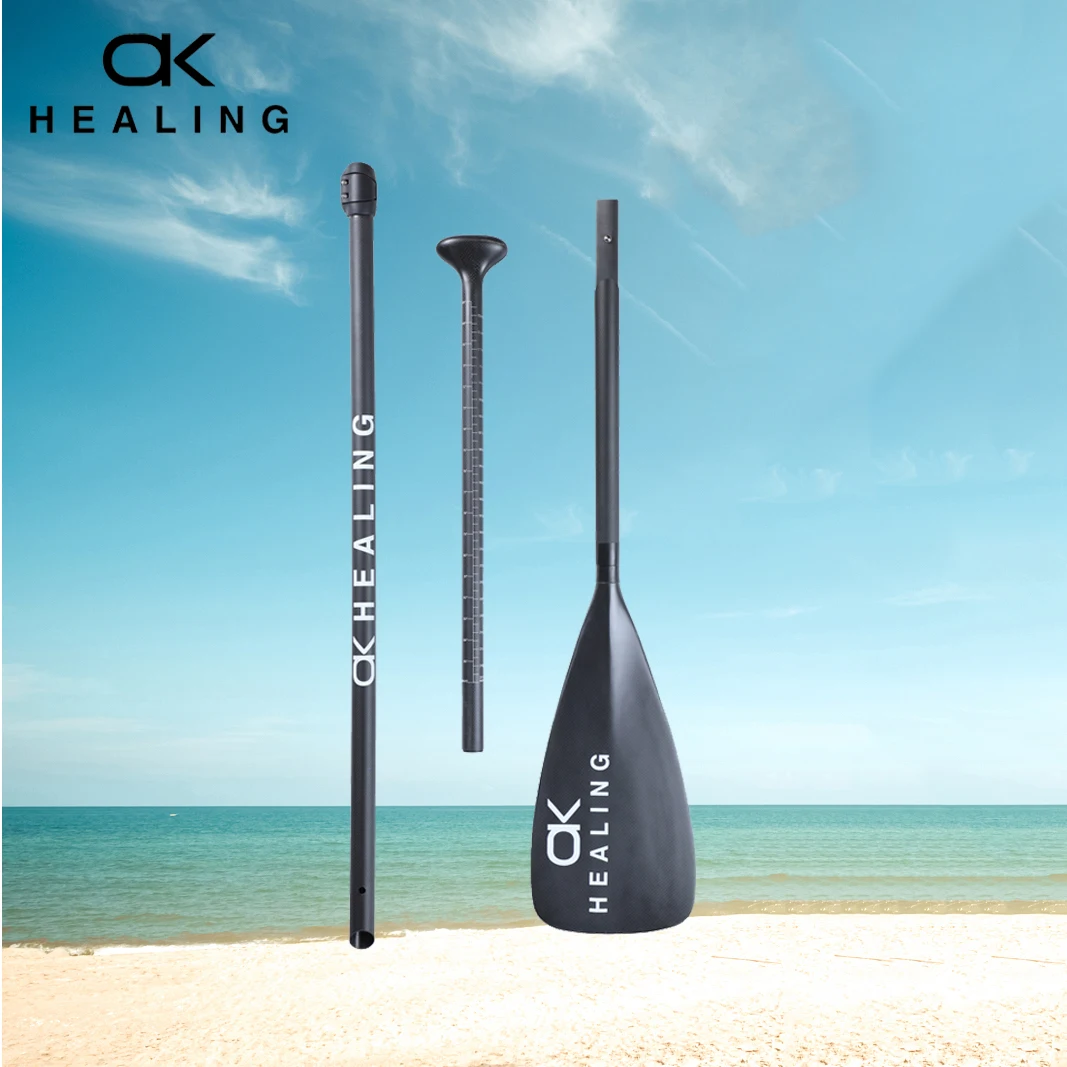 HEALING 3K Carbon Fiber Shaft Inflatable Stand Up Ultra Light SUP Paddle Surfing Surfboard Kayak Boat Oar 2022 2