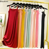 2026 Modal Cotton Tank Dress Inner Long Loose-Fit Opaque Solid Base Layer Vest Women's Summer Clothing Soft Loose Sleepshirts 1