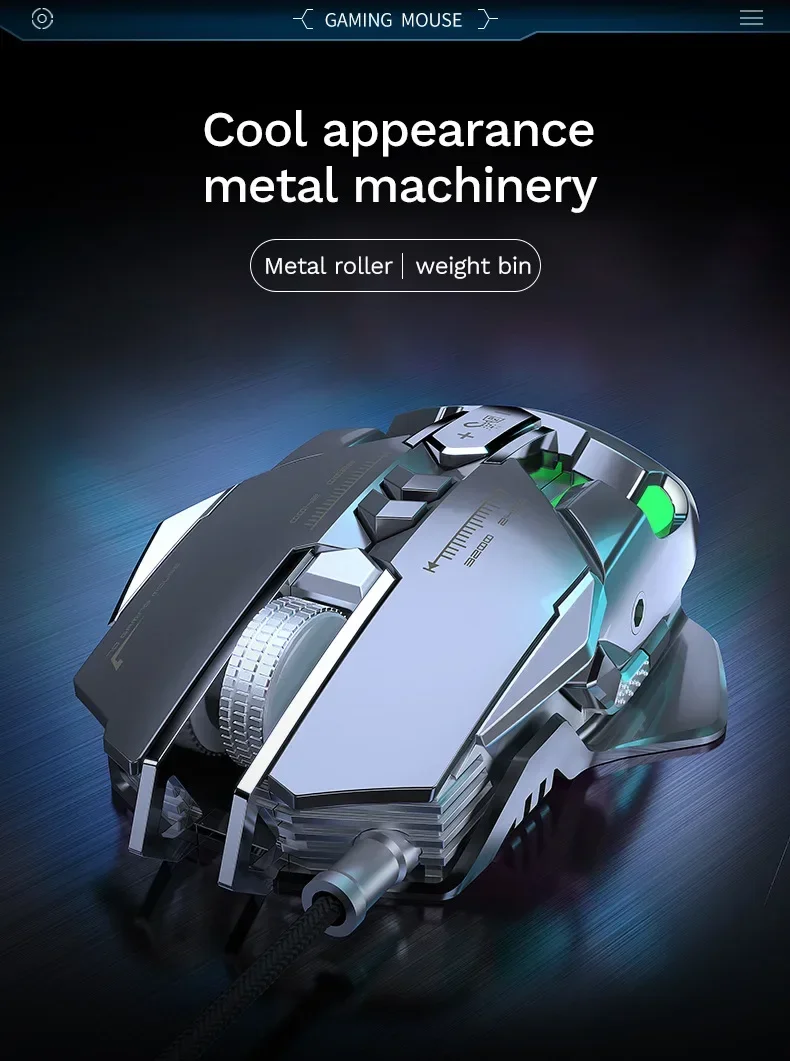 3010-3ccbd7.jpg Ratón mecánico con cable de contrapeso DIY de succión magnética