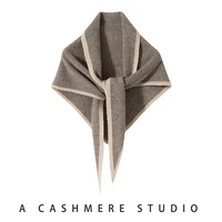 2024 New Fashion Triangle Design Women Cashmere Scarf Shawl Winter Knitted Keep Warm Neck Protection Adult Scarves