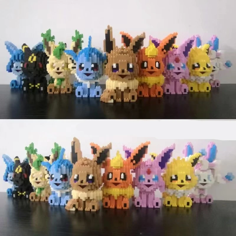 

Pokémon Ibrahimovic Family Doll Mmini Assembled Building Block Toy Parent-child Teaching Game