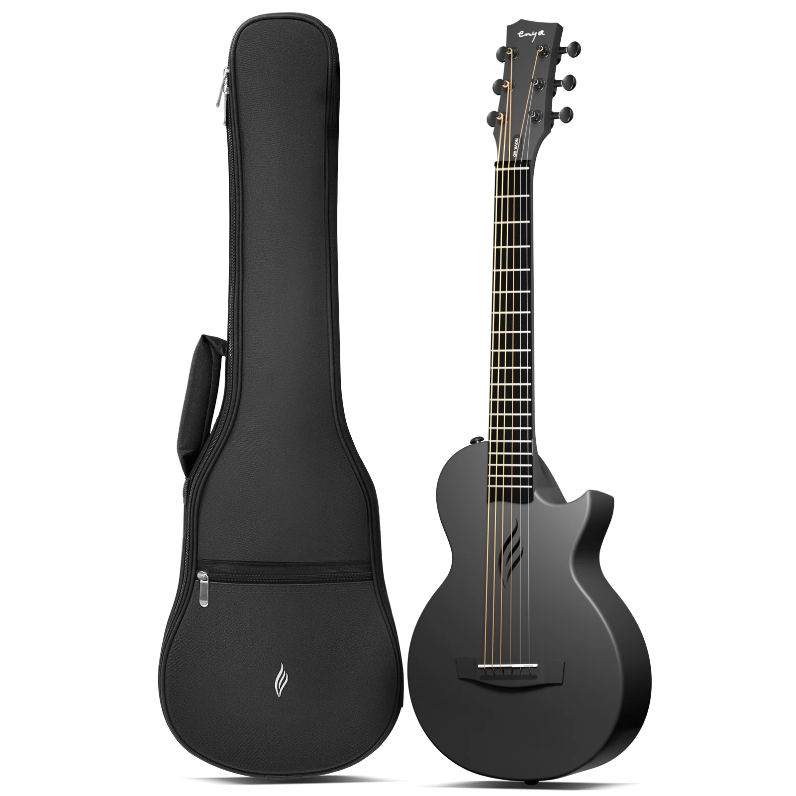 Enya nova go mini kohle faser akustik gitarre 1/4 größe reise 