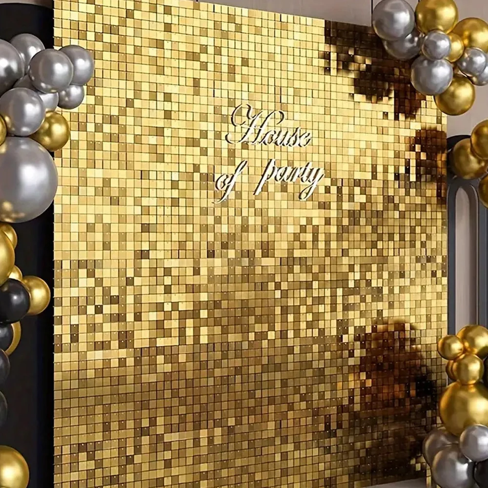 Photography curtain birthday backdrop party backdrop curtain party decoration photo booth props photography props wall backdrop panels party supplies 2pcs 1X2M Curtain Shimmer Sequin Glitter Photo zone Backdrop Background Wedding Birthday Party Baby Shower Photozone Decor