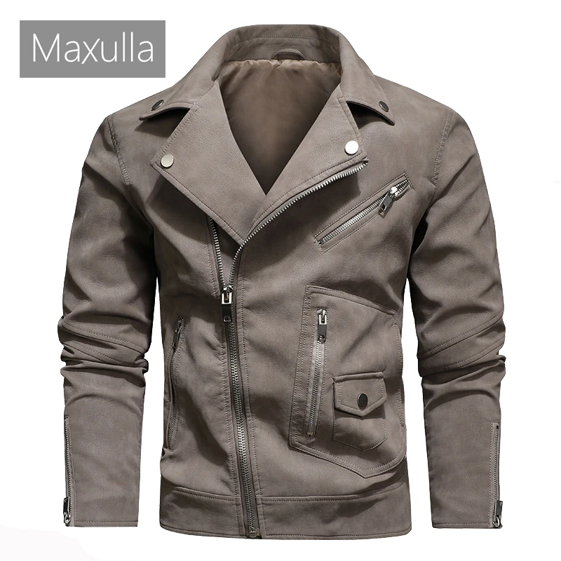 Maxulla Winter Men's PU Jackets Casual Warm Moto Leather Jacket Male Slim Fit Business Biker Leather Coats Mens Brand Clothing black leather bomber jacket