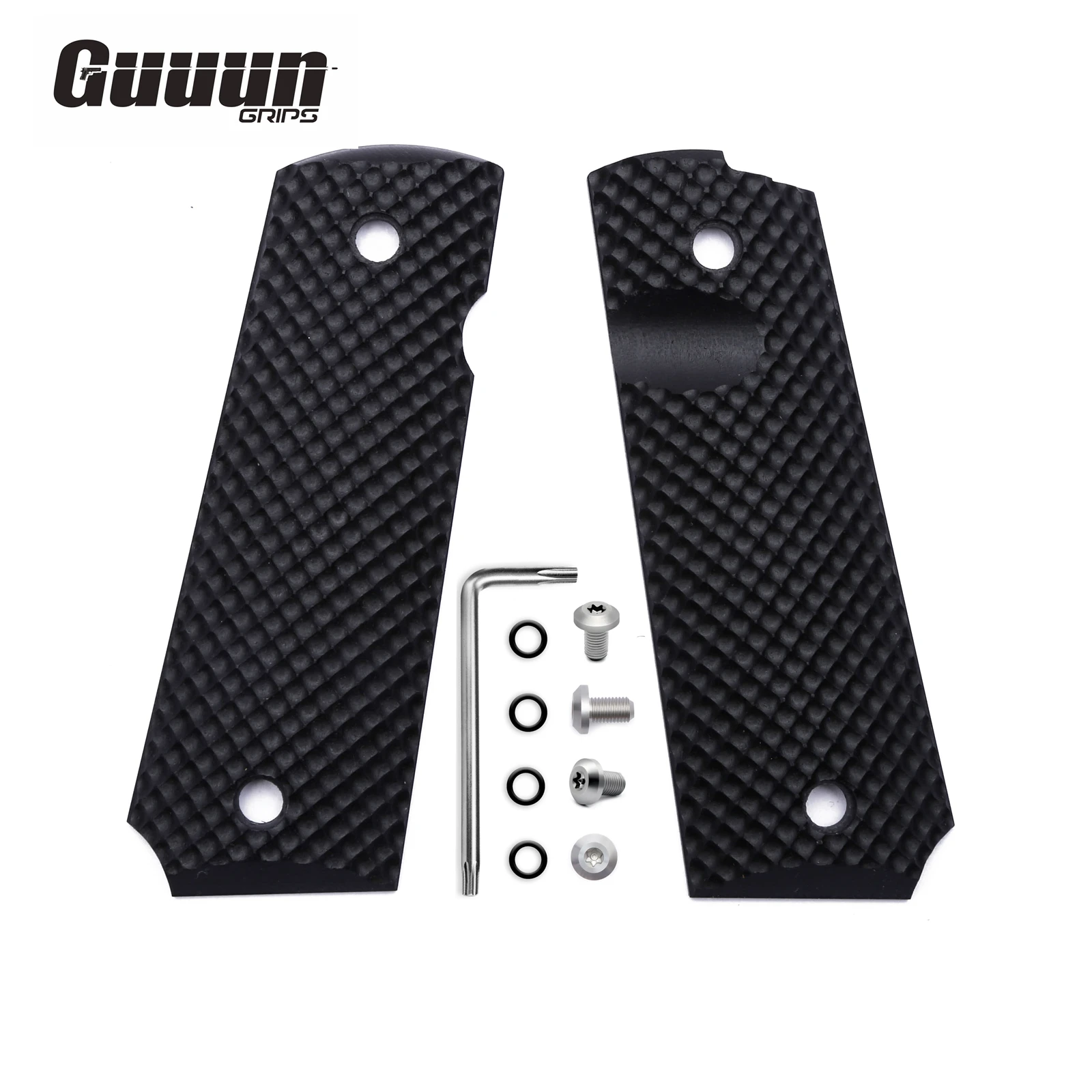 

Guuun 1911 Grips G10 Full Size Government Commander Grip OPS Golf Dimple Texture