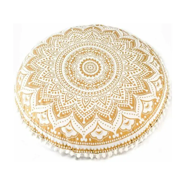 43CM Round Cushion Pillowcase Mandala Pillowcase Bohemian Cushion Cover Floor Cushion Pillows Cover Household 5
