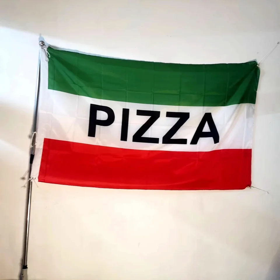 Pizza Flag 3x5ft PIzza Banner Sign Pizzeria Flag Fresh Hot Pizza
