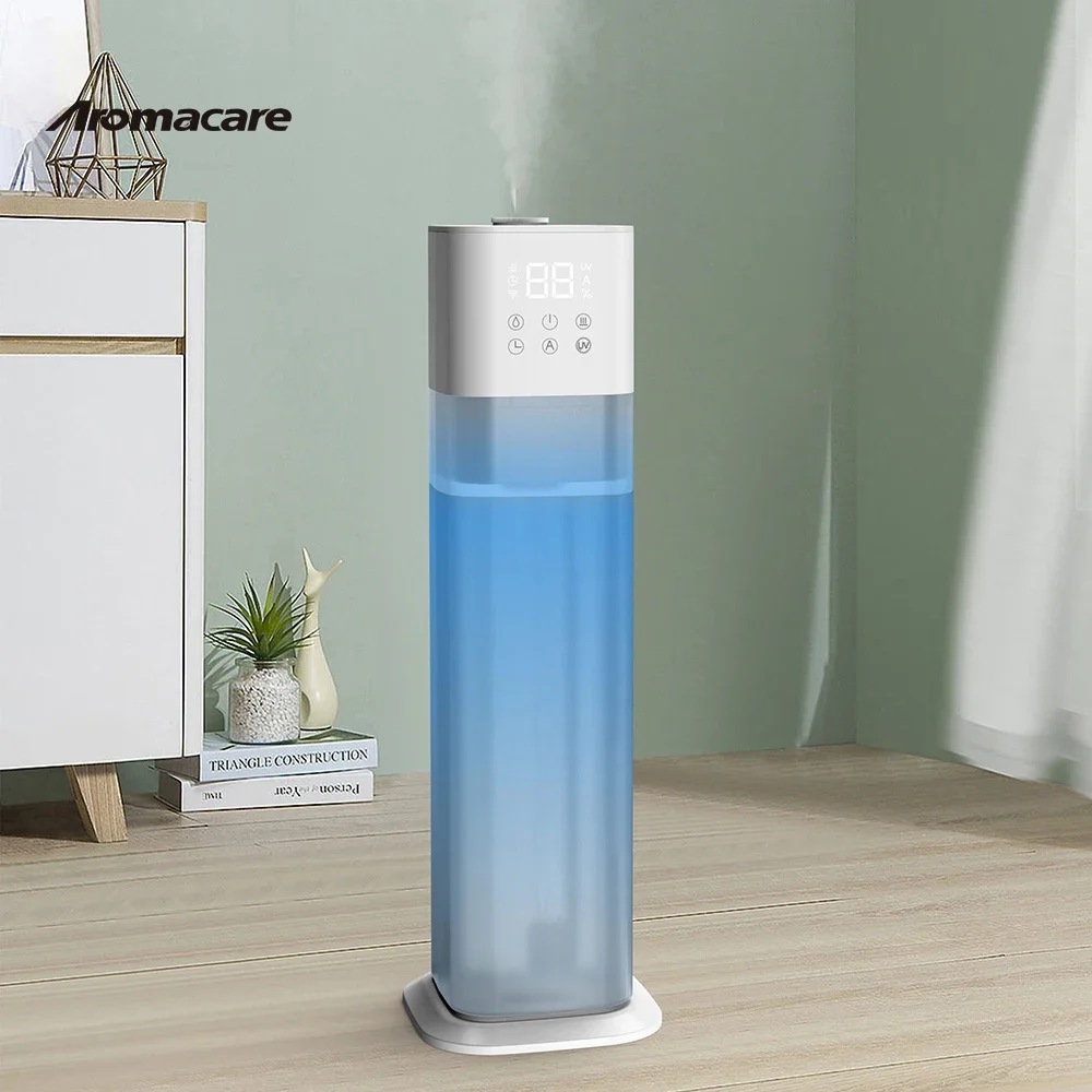 Aromacare Remote Control Smart Aromatherapy Humidifier Warm Mist 10L Floor Standing Air Humidifier With Wheel 2
