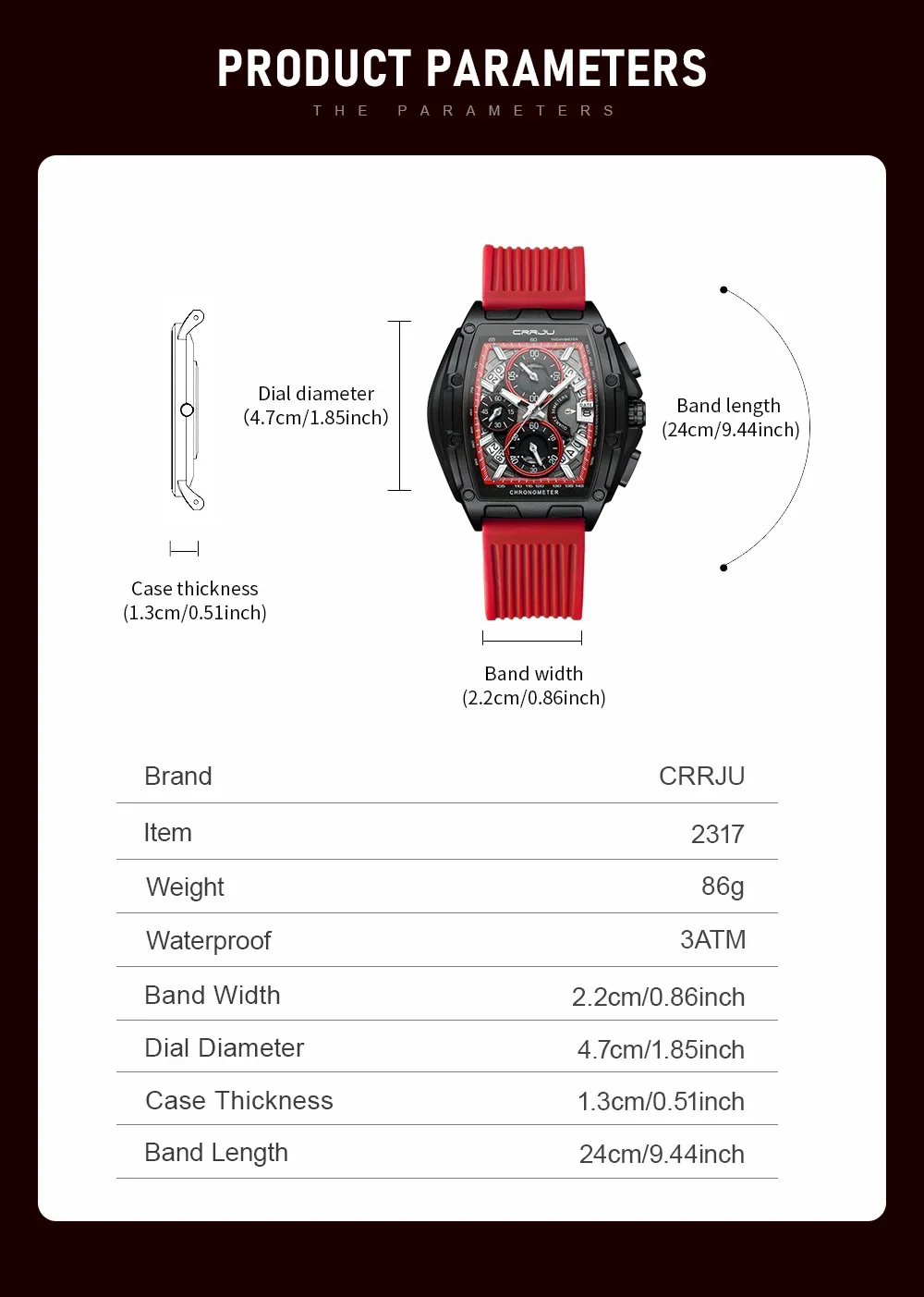 Top Brand Men's Watches Luxury Square Quartz Wristwatch Waterproof Luminous Chro