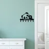 1pc Fascinating Cute Panda Keychain Wall Mounted Coat Rack Keychain Key Hanger Towel Rack Intriguing Wall Mounted Item 6