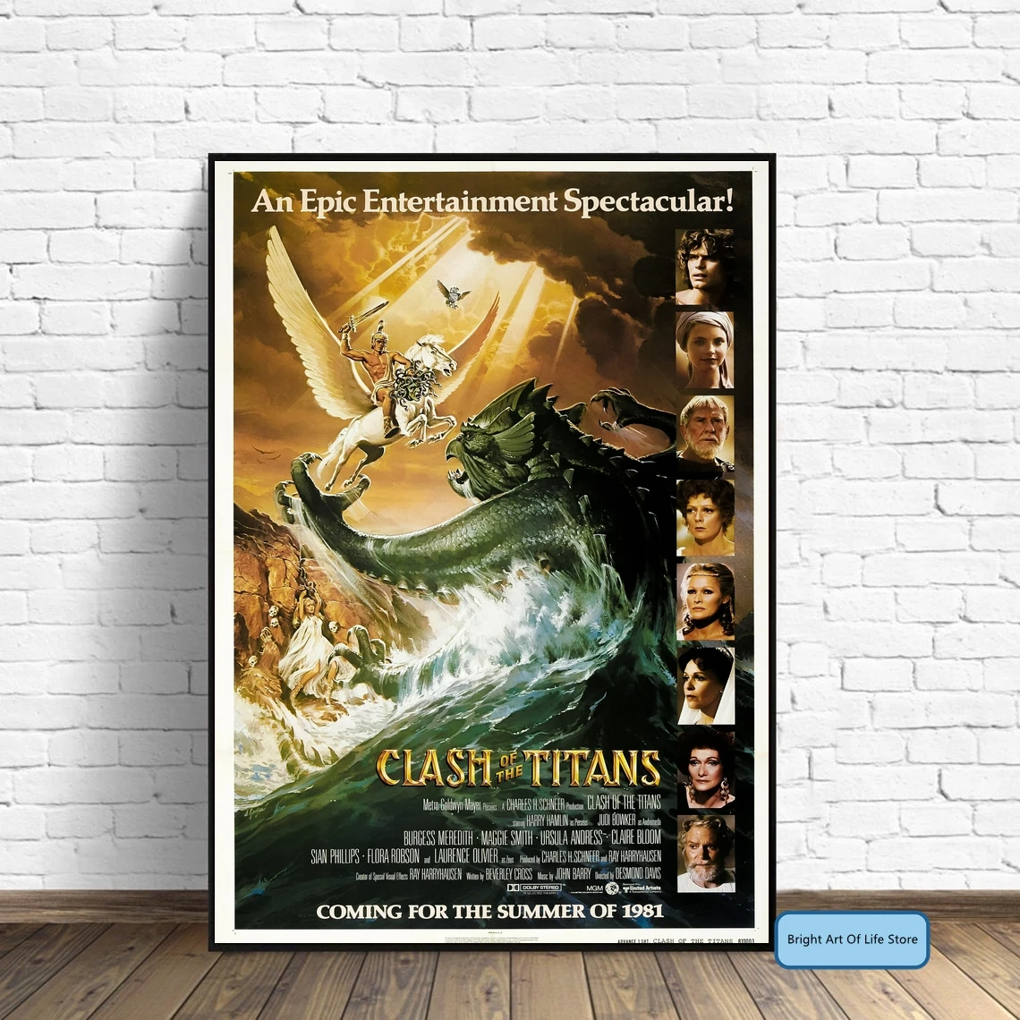 Science Fiction Posters Clash of The Titans 1981 Movie Posters (3) Canvas  Wall Art Prints for Wall Decor Room Decor Bedroom Decor Gifts Posters