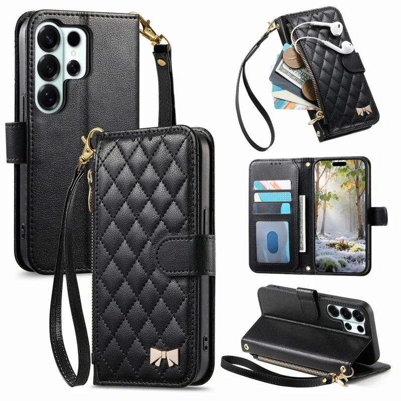 Fashion Leather Wallet Phone Case with Card Holder Cover