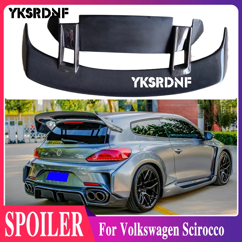 クロッコ:Volkswagen siroccoR専用 ハーフスポイラー フォルクスワーゲン用ABSカーボンファイバーリアスポイラー