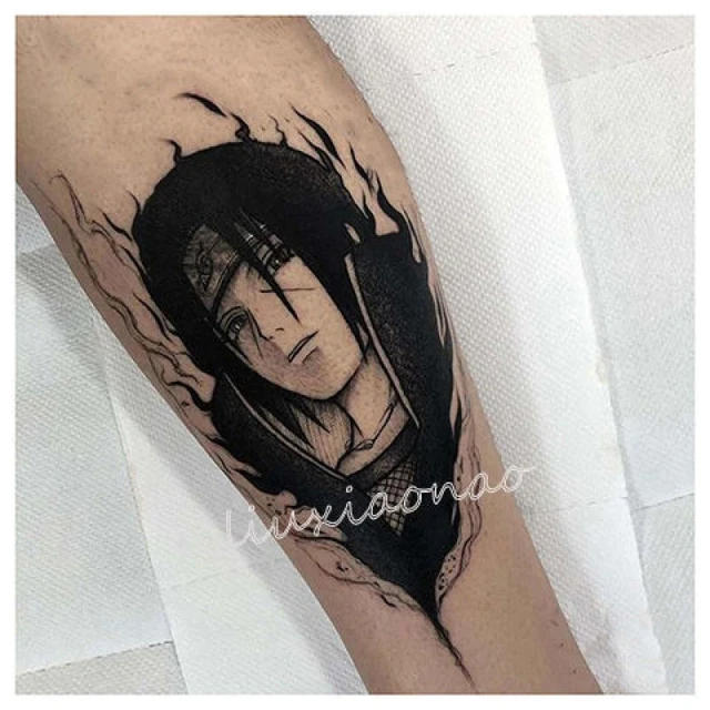 1-3pcs Anime Gaara Temporary Tattoos Waterproof Cartoon Fake Tattoo Sticker  Art Cool Body Arm Cosplay