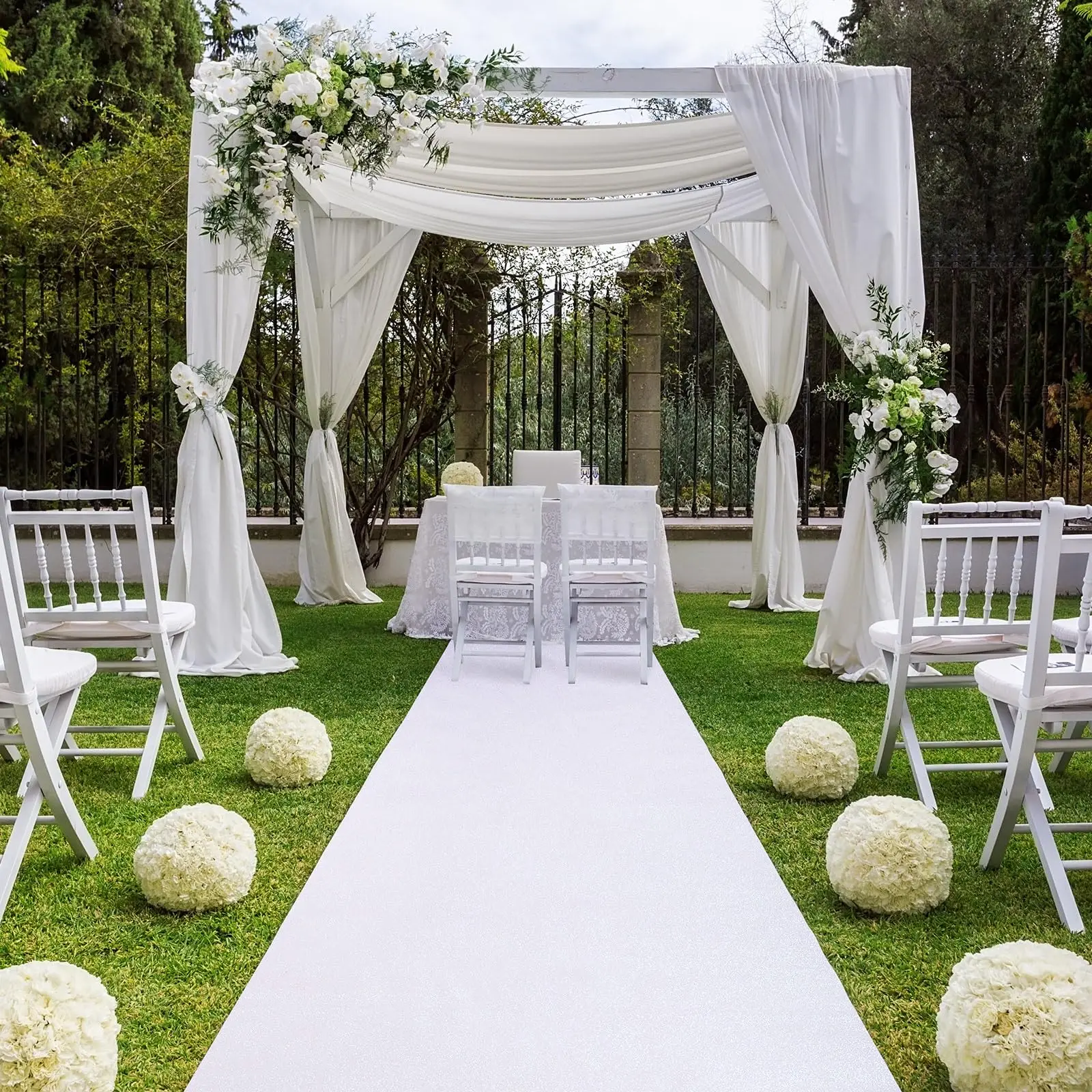 White Runway Carpet, Graduation Party, Anti Slip Wedding White Carpet, Indoor and Outdoor Corridor Carpet