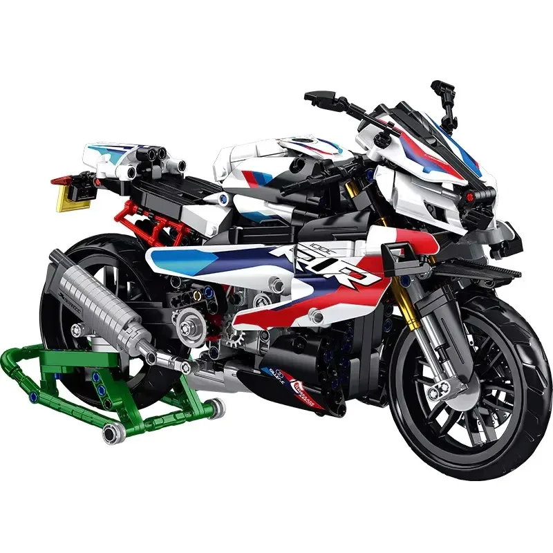 BEBRICKS Technical M-1000 RR T2118 Building Kit Motorcycle Racing Car City Vehicle MOC Compatible 42130 Motorcycle