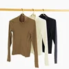 New Horse Riding Equipment Zipper Pocket Sports Top Women's One Piece Finger Waist Stand Collar Fashion Wind Tight Female 3